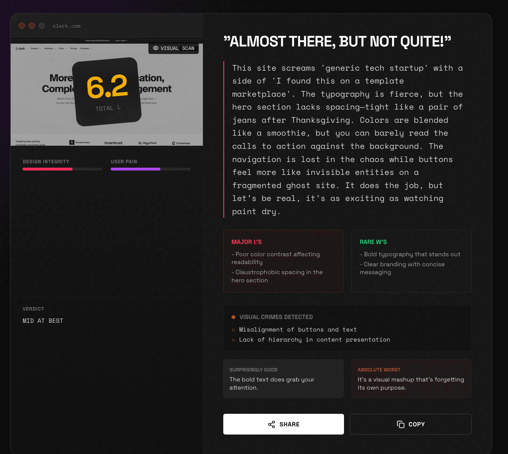 Roast My UI Product Screenshot